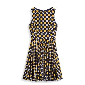 Geometric fit and flare style dress. Size 2p